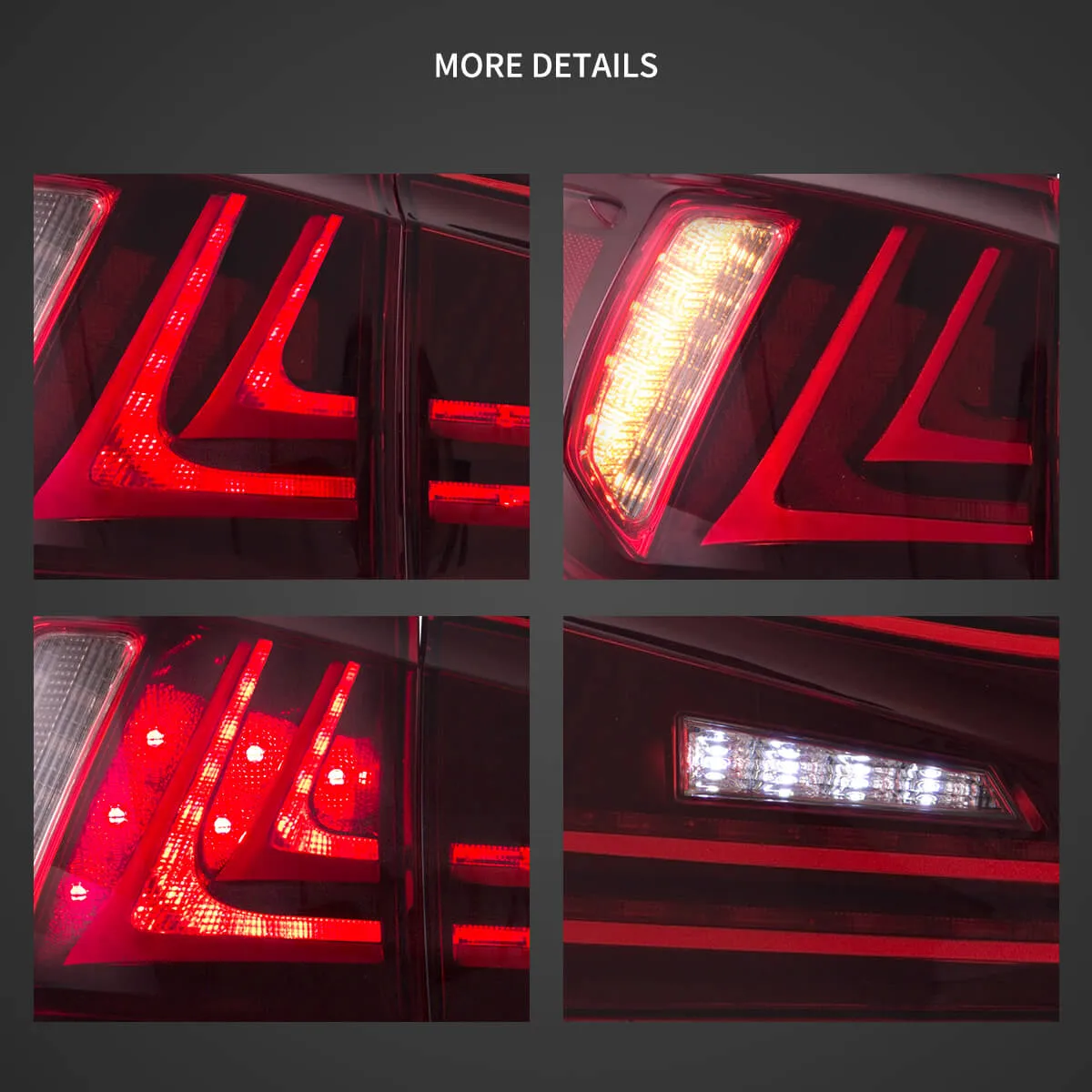 Vland Carlamp LED Tail Lights For Lexus 2006-2012 IS250 IS350 ISF - Image 7