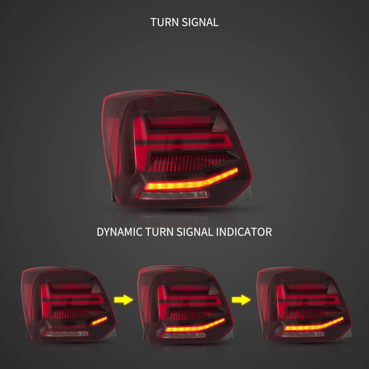 09-17 VW Polo MK5 Vland LED Aftermarket Tail Lights With Sequential Turn Signal [E-mark] - Image 7