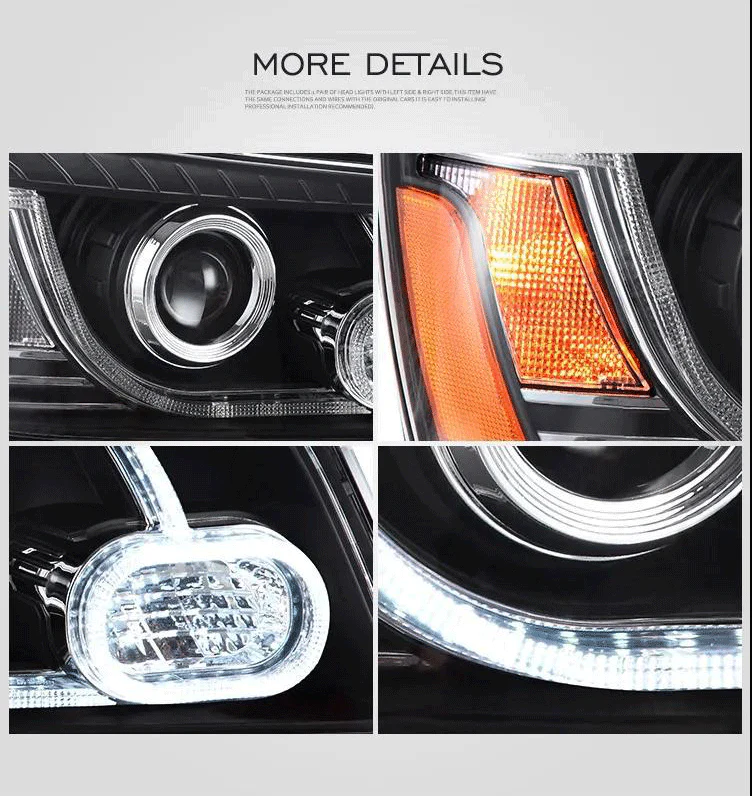 Vland Carlamp LED Projector Headlights For Toyota Highlander 2001-2007(Fit For US Models) - Image 4