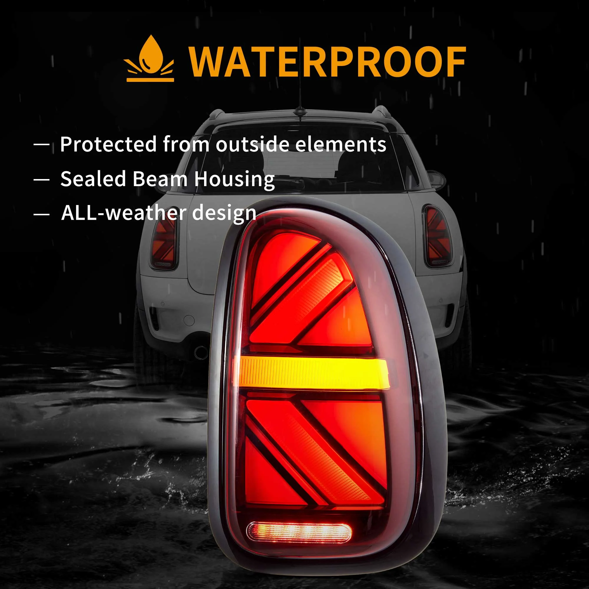 Vland 10-16 Mini Cooper Countryman R60 LED Tail Lights Union Jack - Image 10
