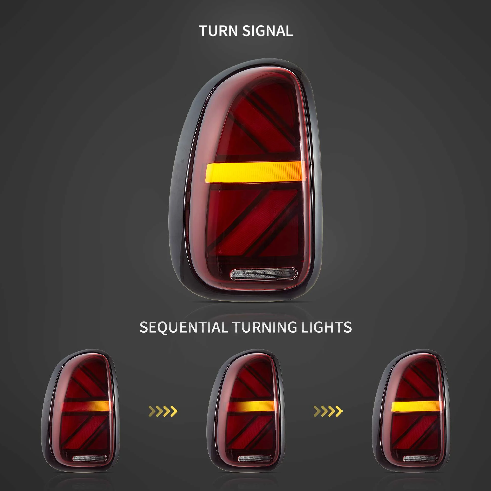 Vland 10-16 Mini Cooper Countryman R60 LED Tail Lights Union Jack - Image 4