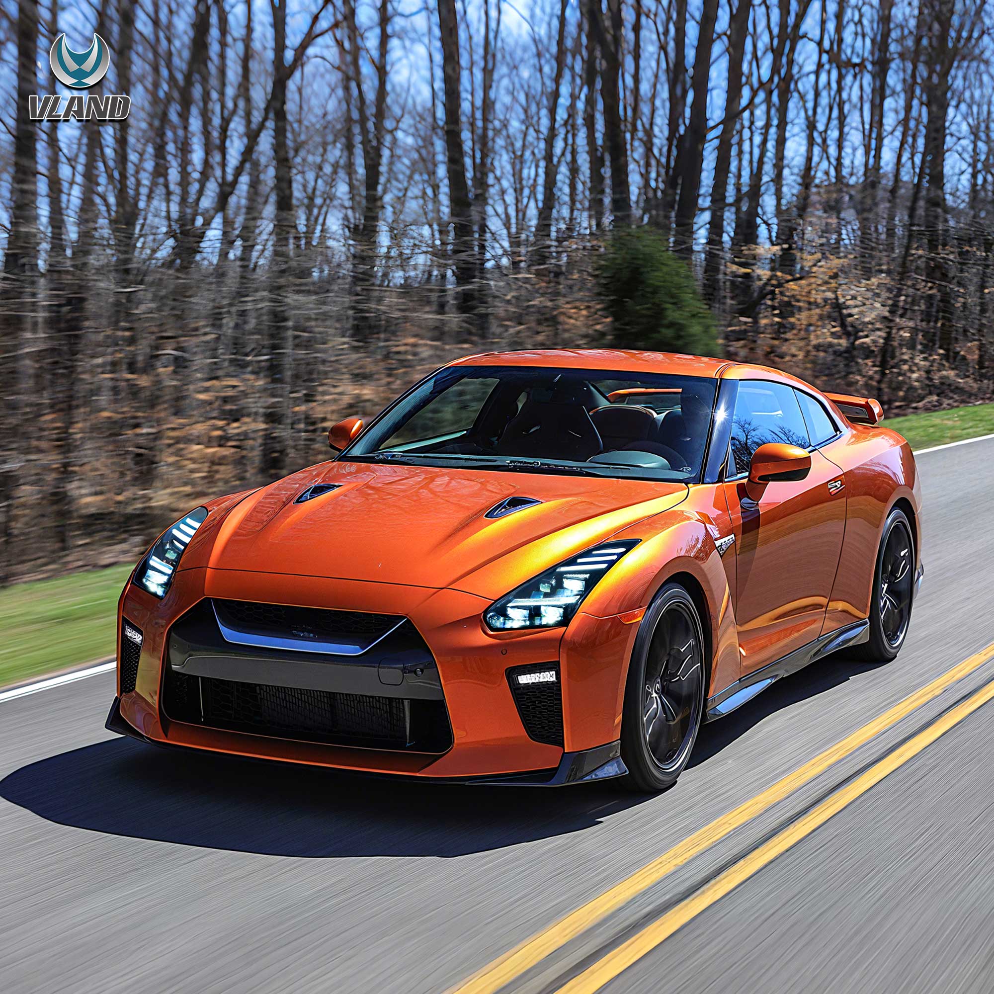 Vland 2008-2023 Nissan GT-R R35 LED Projector Headlights - Image 8