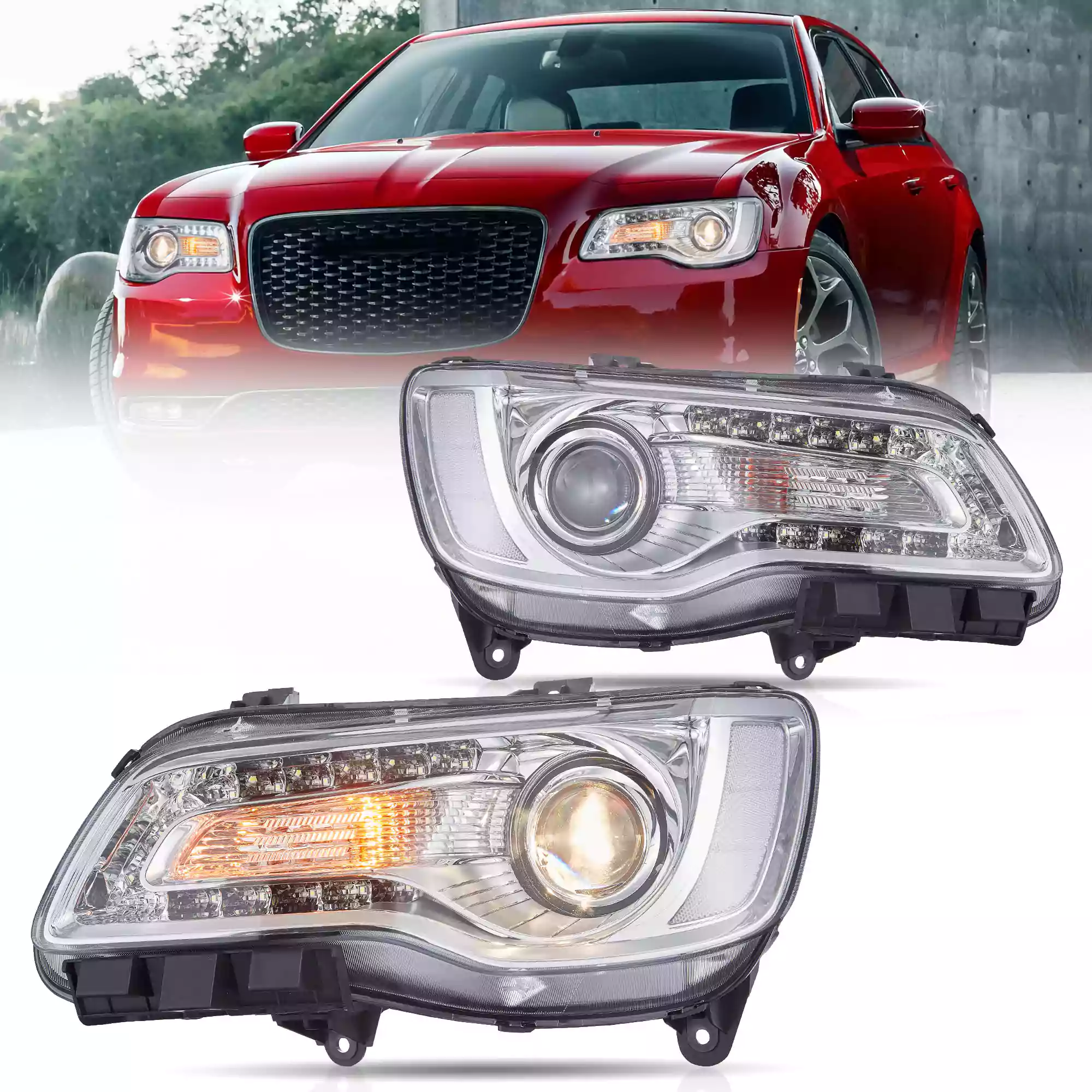 Vland 2011-2023 Chrysler 300/300C Headlights - Image 4