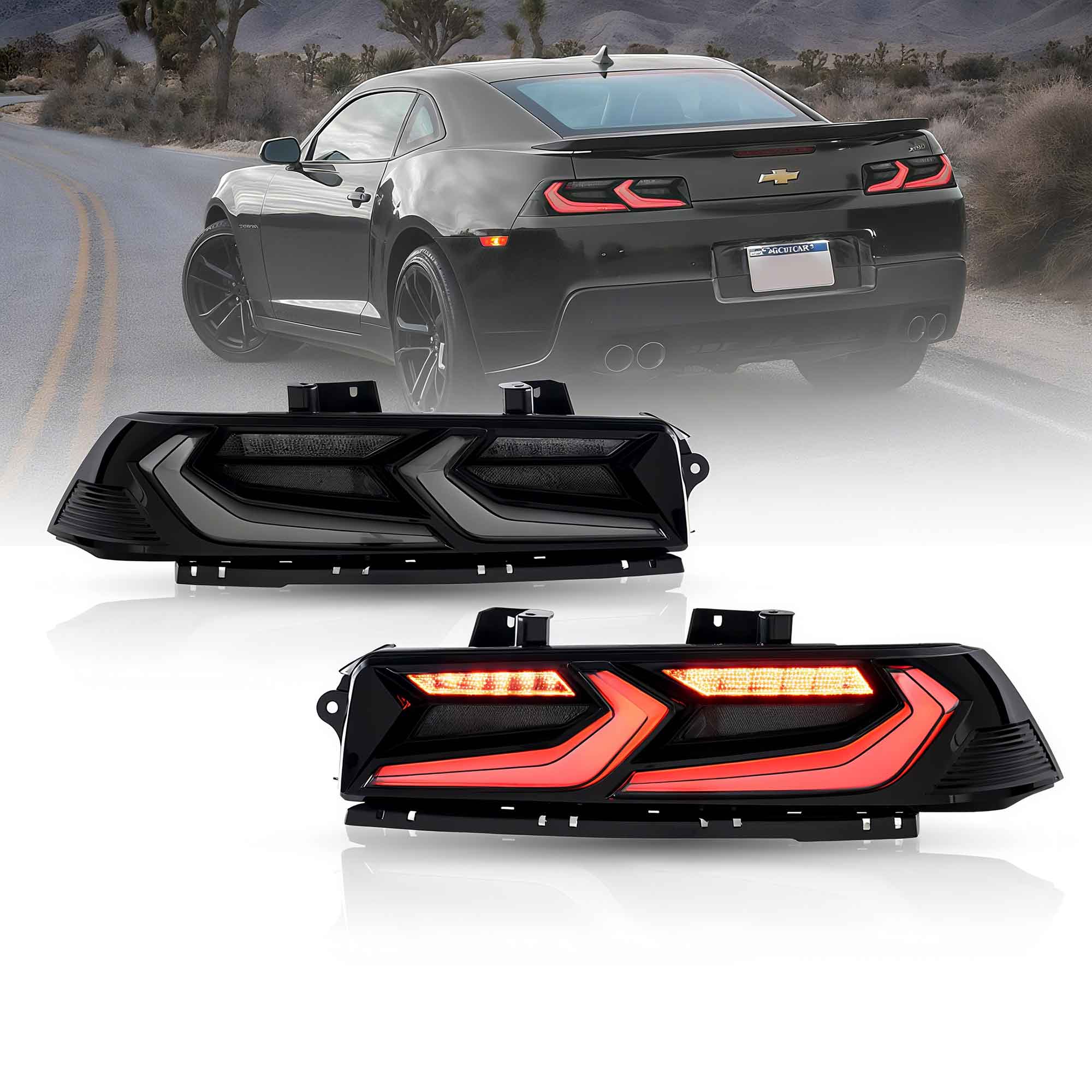 Vland 2014-2015 Chevrolet Camaro 5th Gen Facelift LED Tail Lights - Image 4