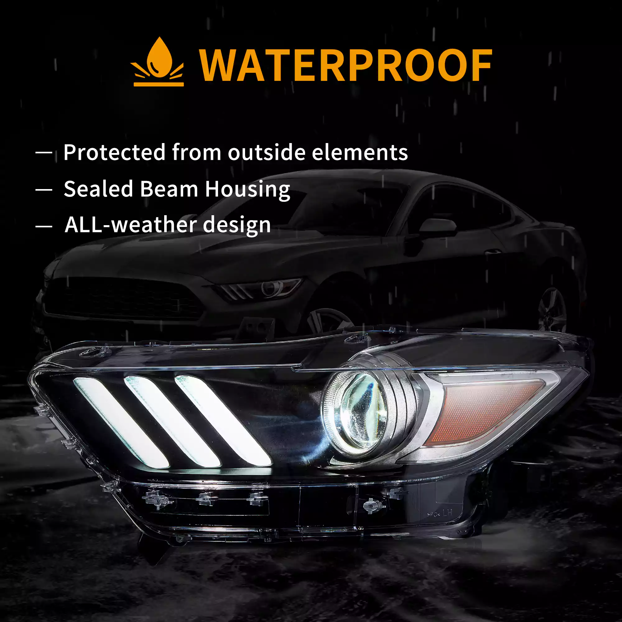 Vland 2015-2017 Ford Mustang Headlights - Image 5