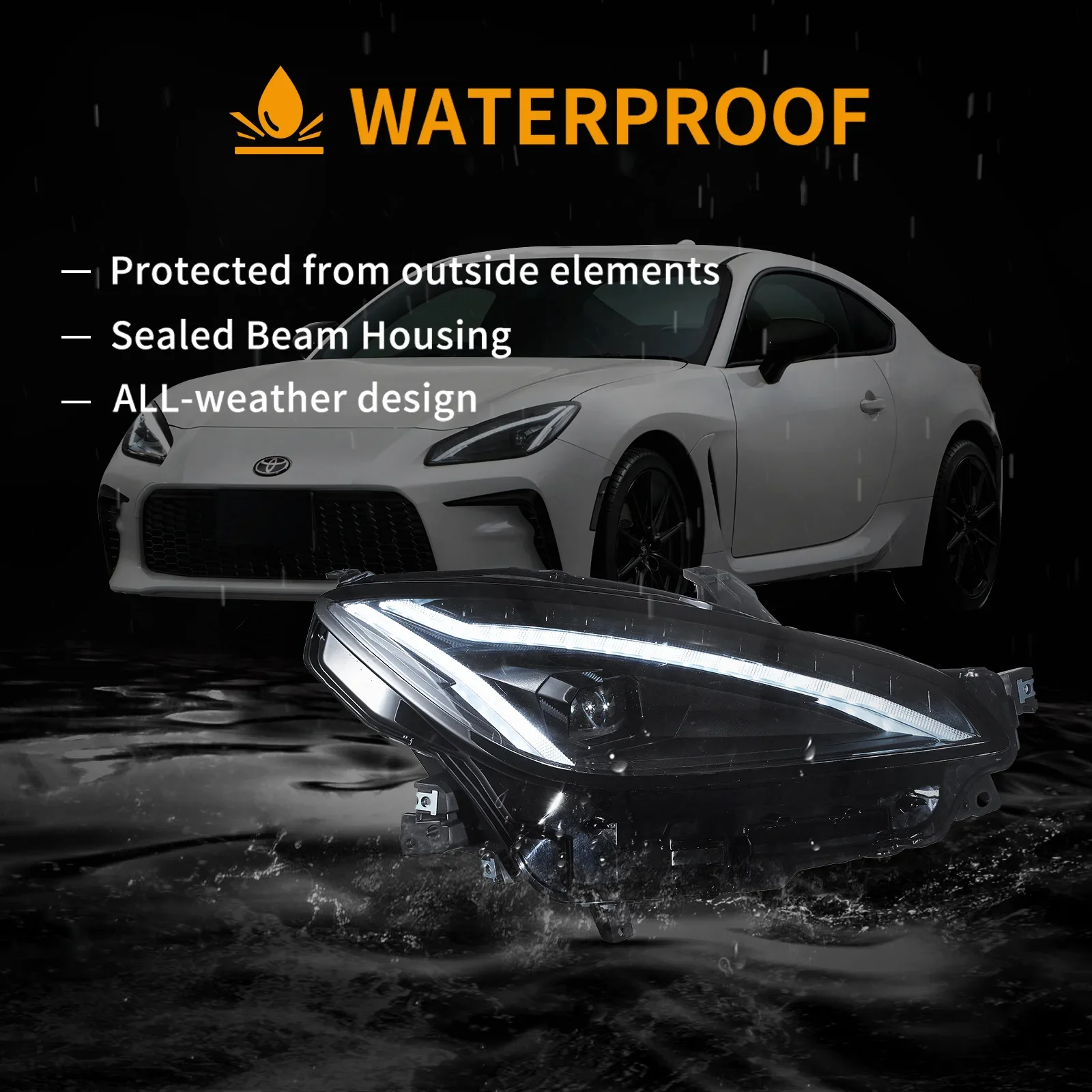 Vland 21-24 Toyota GR86 / Subaru BRZ Headlights With Full LED Dual Beam Projector - Image 5