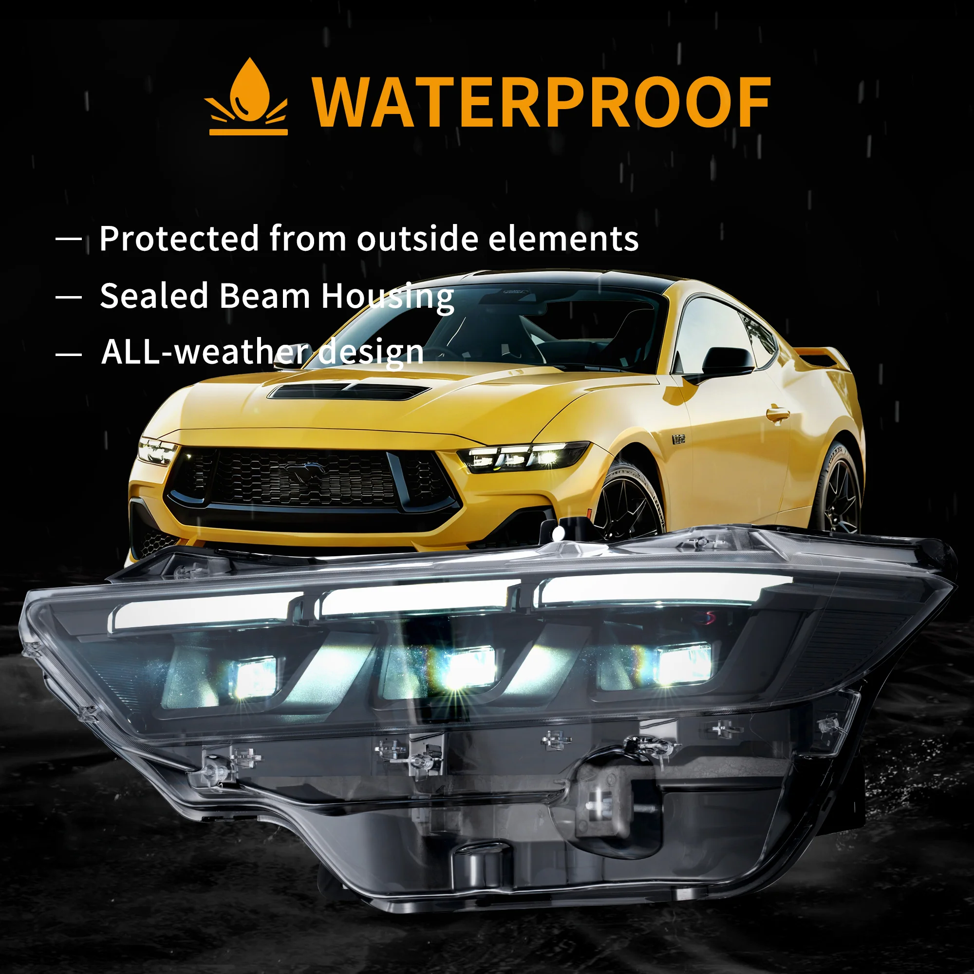 Vland 23-26 Ford Mustang S650 Headlights Full LED With Start-up Animation - Image 9