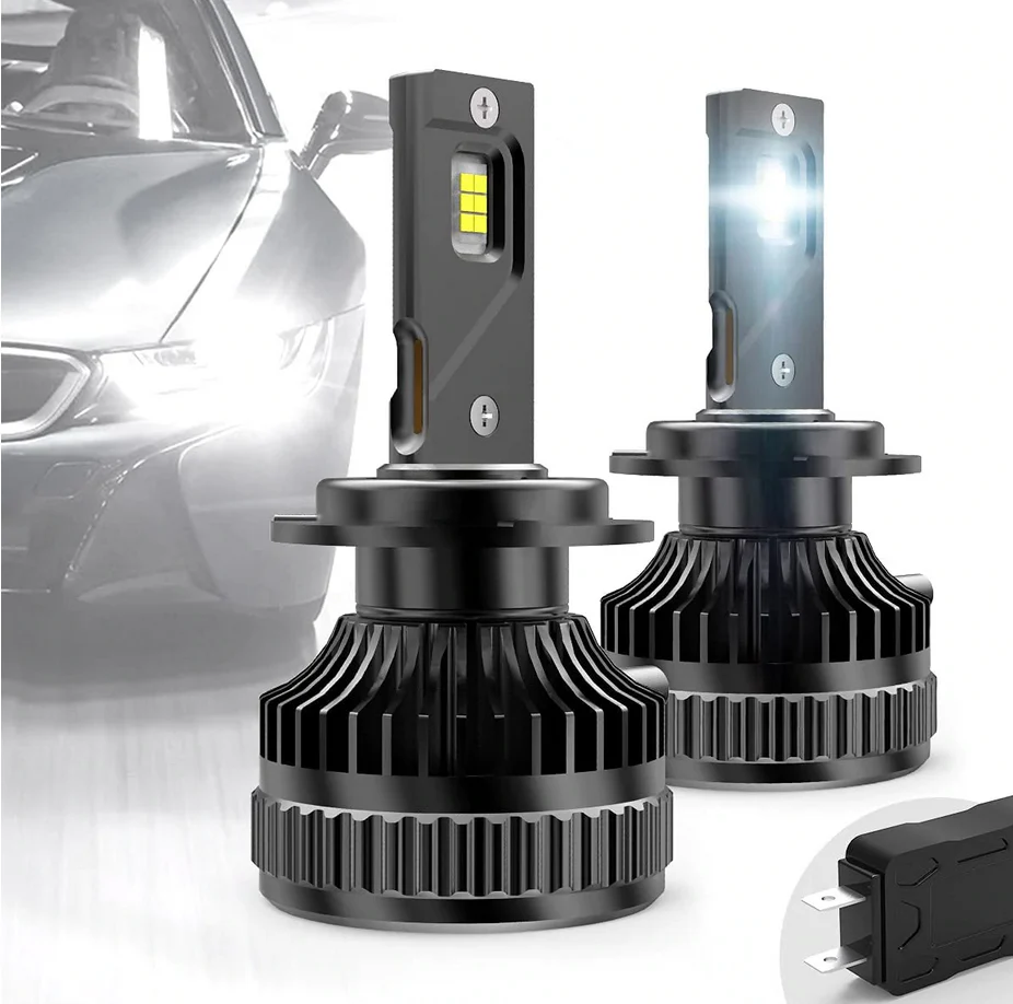 Vland 2PCs D2S/H7/9005 LED Headlight Bulbs 6000K Super Bright