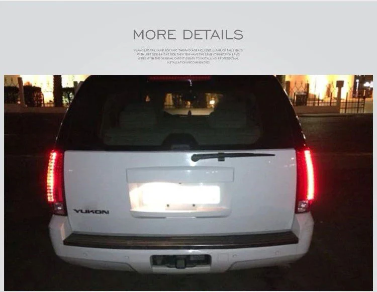 VLAND for GMC 2007-2014(NOT for Barn Door Models) LED TAIL LAMP ABS,PMMA,GLASSMaterial - Image 6