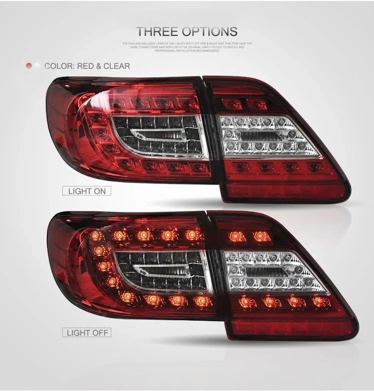 VLAND for Toyota Corolla Tail Lights 2011 2012 2013 (Not fit American models) - Image 3