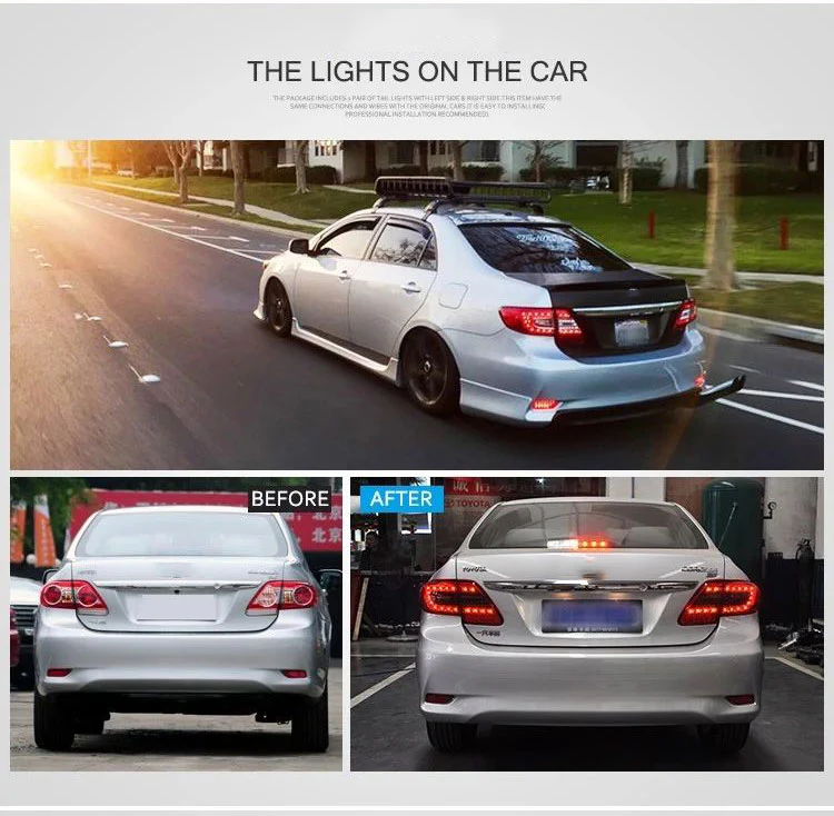 VLAND for Toyota Corolla Tail Lights 2011 2012 2013 (Not fit American models) - Image 8