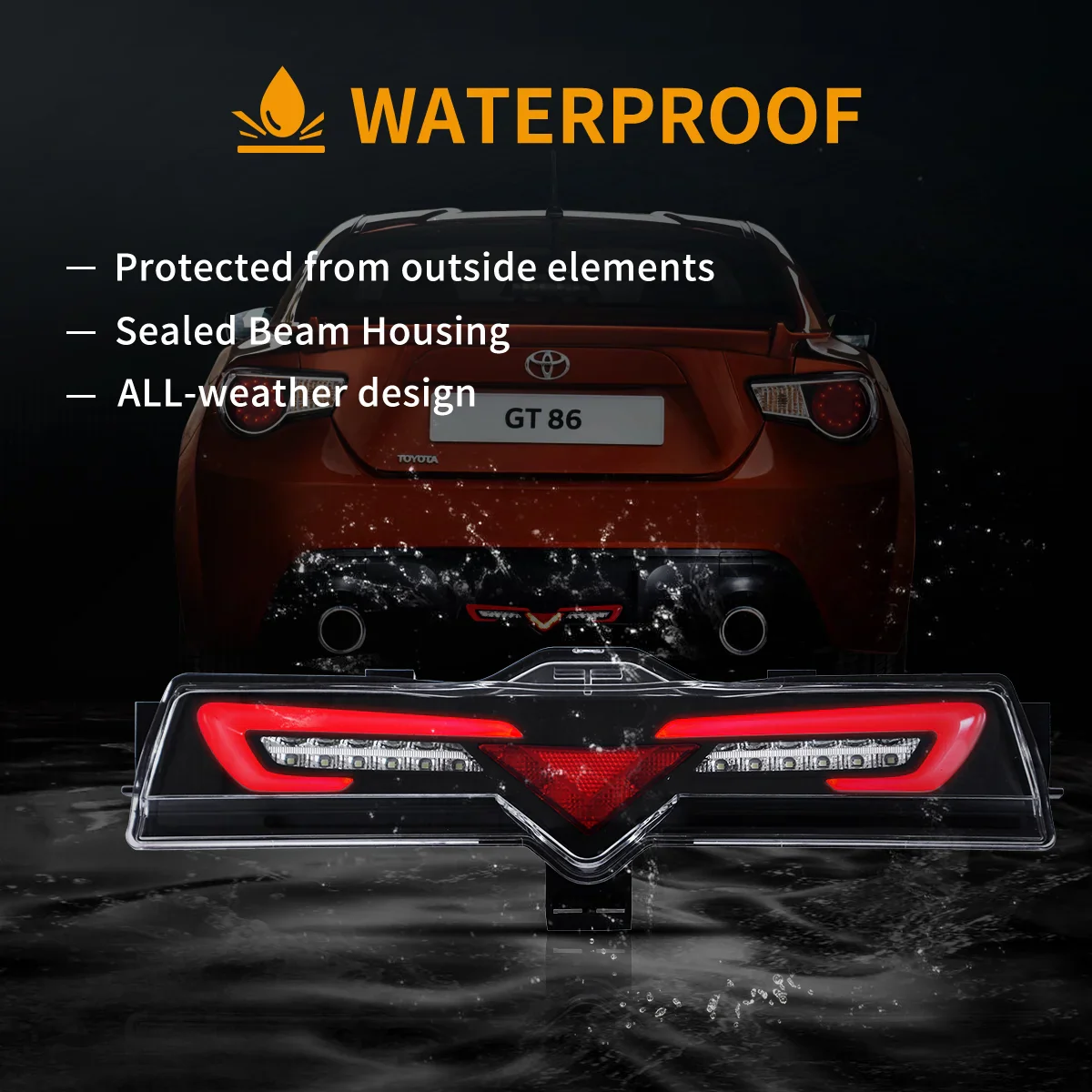 2012-2021 FR-S/BRZ/GT86 1th Gen(ZN6/ZC6) Vland LED Rear Bumper Lower Reverse Fog Backup Lights - Image 11