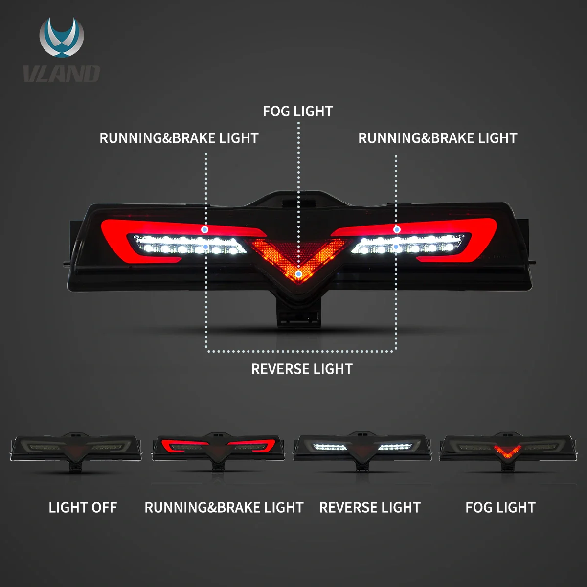 2012-2021 FR-S/BRZ/GT86 1th Gen(ZN6/ZC6) Vland LED Rear Bumper Lower Reverse Fog Backup Lights - Image 3