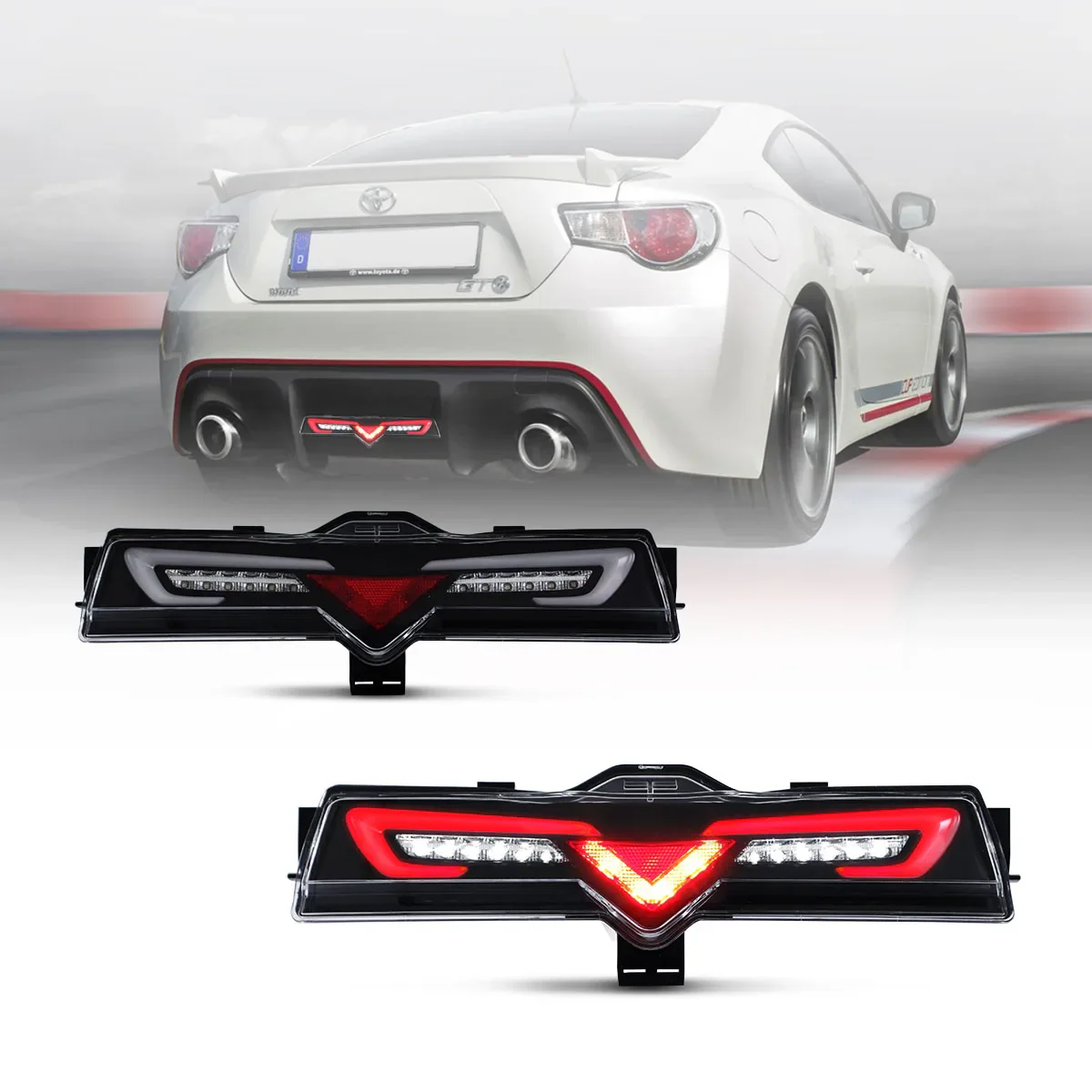 2012-2021 FR-S/BRZ/GT86 1th Gen(ZN6/ZC6) Vland LED Rear Bumper Lower Reverse Fog Backup Lights - Image 4