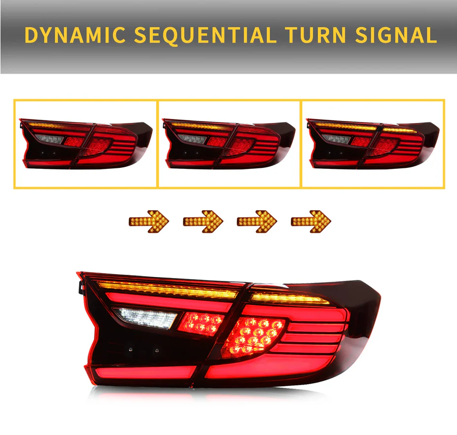 VLAND Full LED Tail Lights For Honda Accord 10th Gen 2018-2022 - Image 4