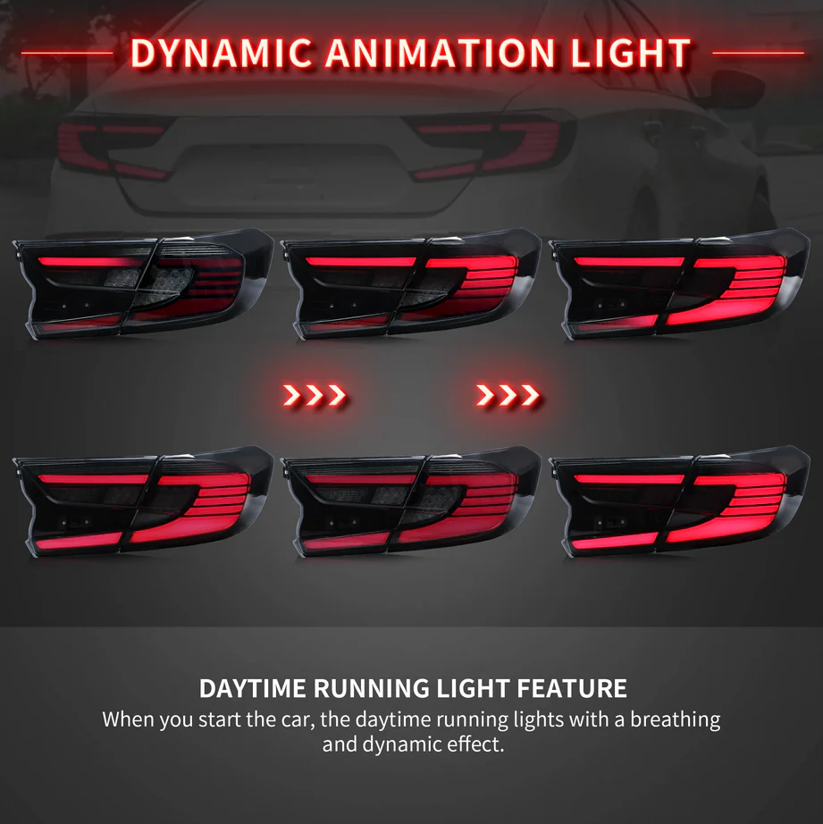 VLAND Full LED Tail Lights For Honda Accord 10th Gen 2018-2022 - Image 6