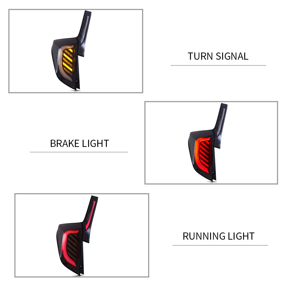 VLAND Full LED Tail Lights for Honda Fit / Jazz (GK5) 2014-2020 (Plug and Play. No Need Bulbs) - Image 7
