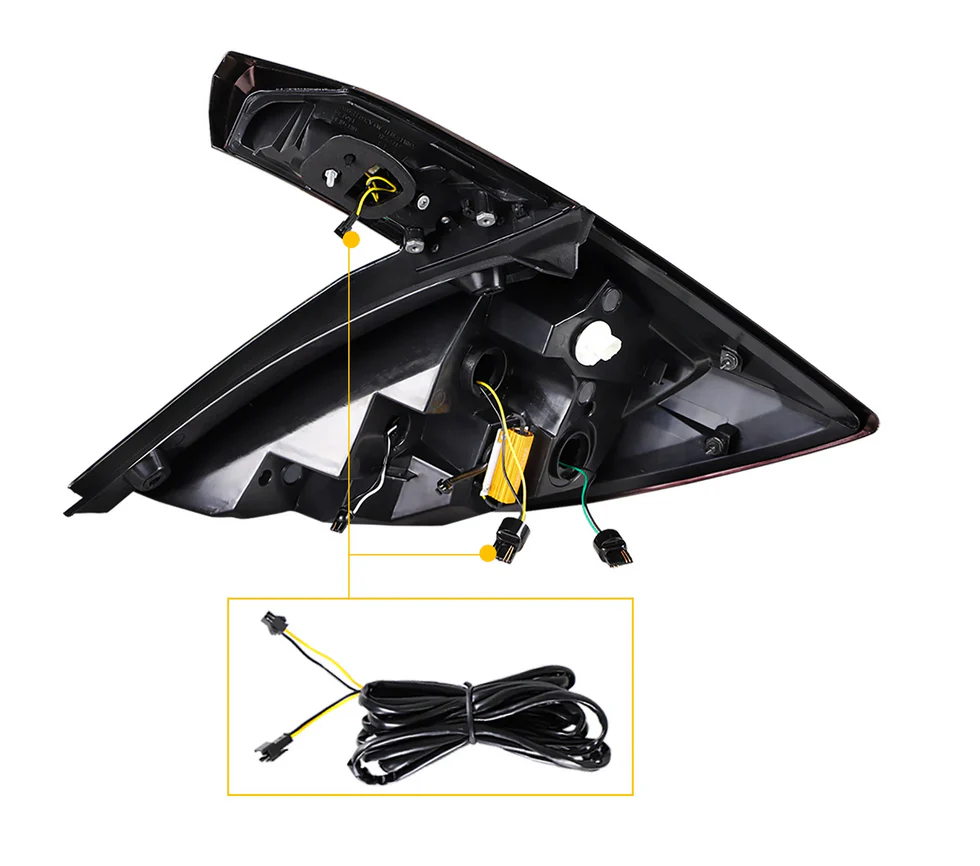 16-21 Honda Civic 10th Gen Hatchback and Type R Vland LED Tail Lights [E-mark] with Amber Turn Signal - Image 6