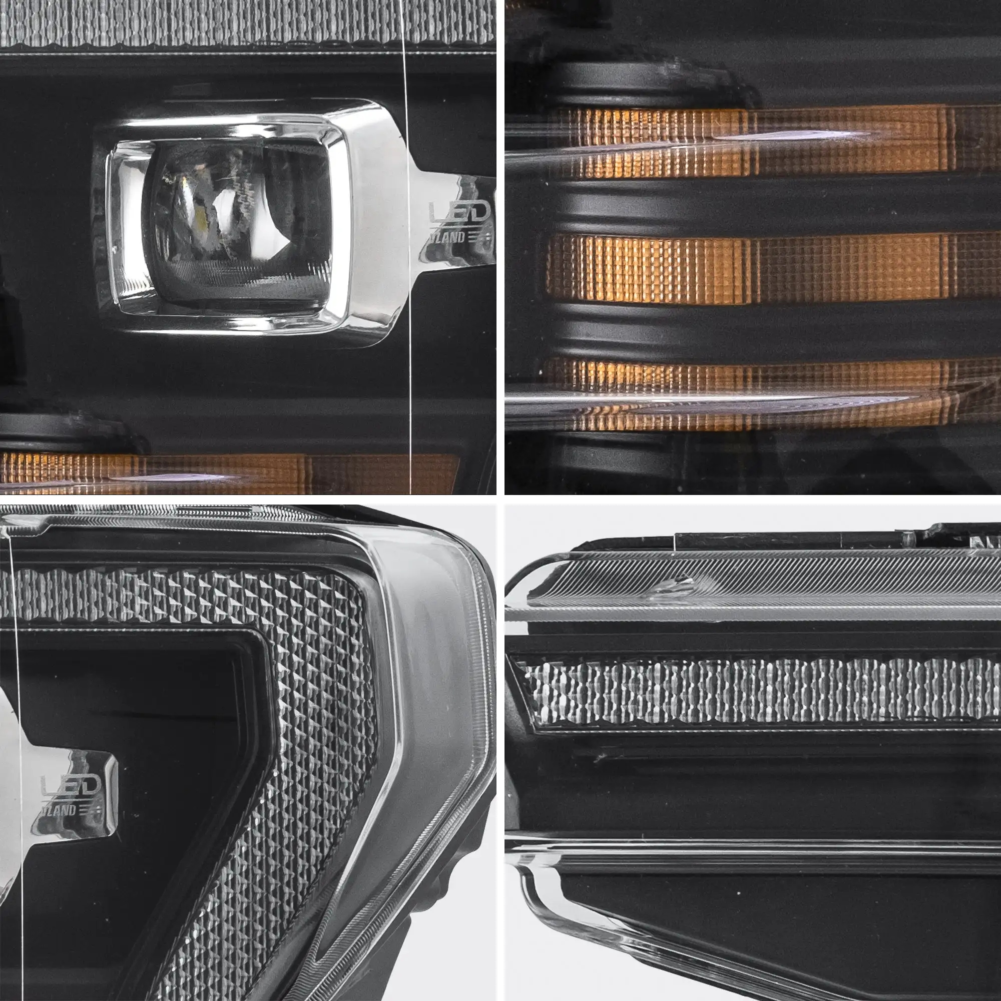 18-20 Ford F150 13th Gen Facelifted Vland (Ⅱ) LED Dual Beam Projector HeadLights Black - Image 4