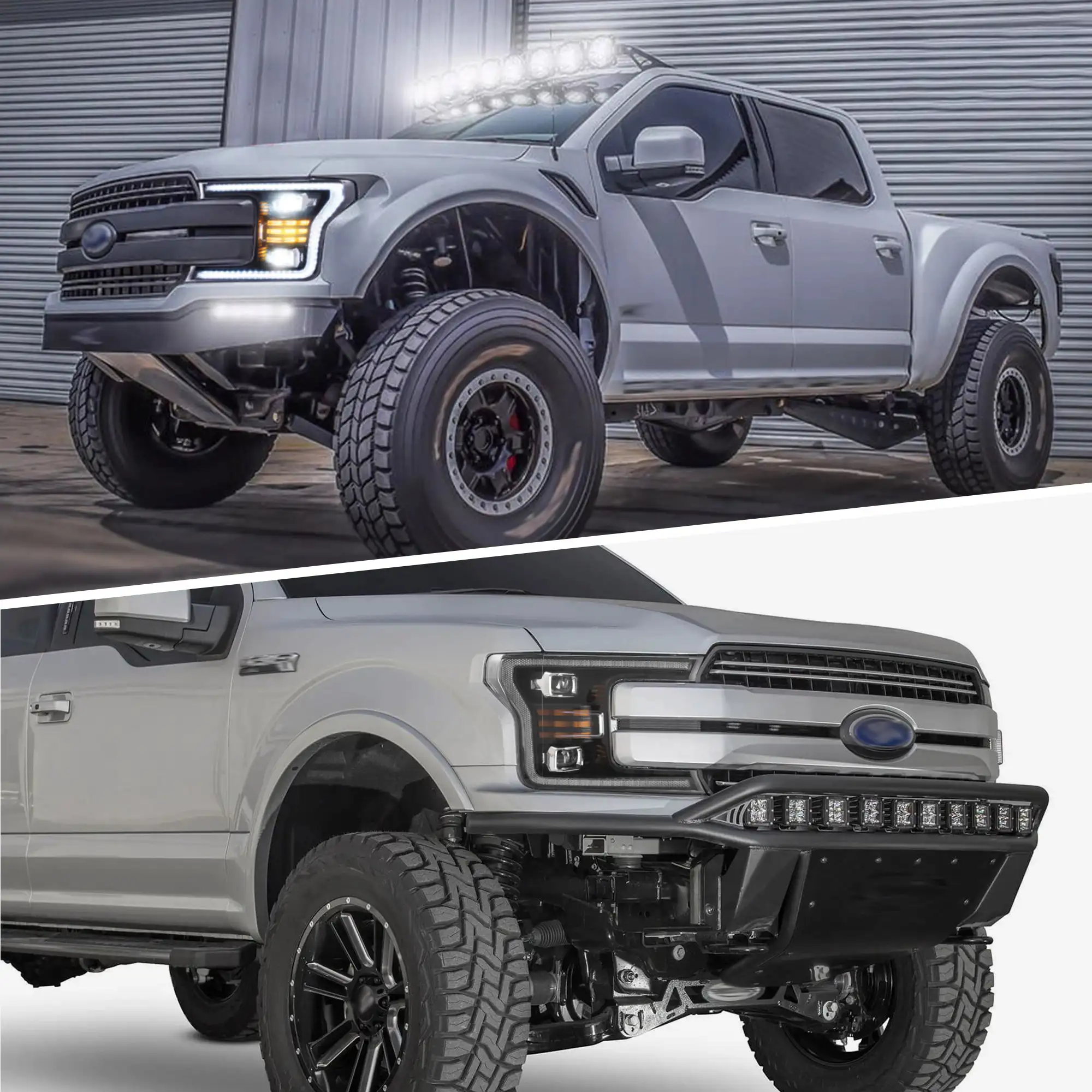 18-20 Ford F150 13th Gen Facelifted Vland (Ⅱ) LED Dual Beam Projector HeadLights Black - Image 6