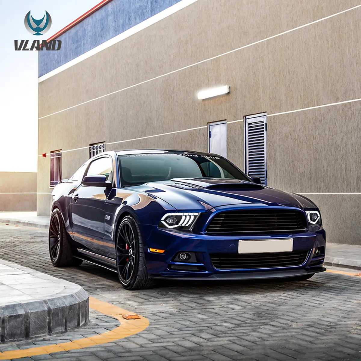 10-14 Ford Mustang 5th Gen Facelifted Vland LED Dual Beam Projector HeadLights Black - Image 5
