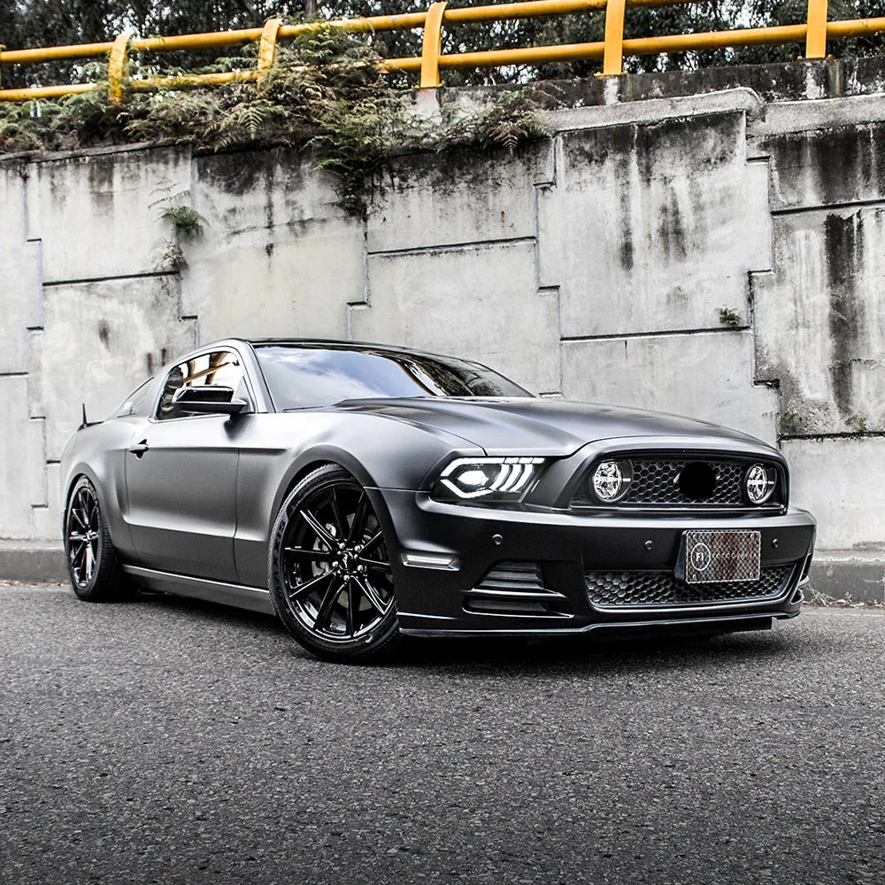 10-14 Ford Mustang 5th Gen Facelifted Vland LED Dual Beam Projector HeadLights Black - Image 7