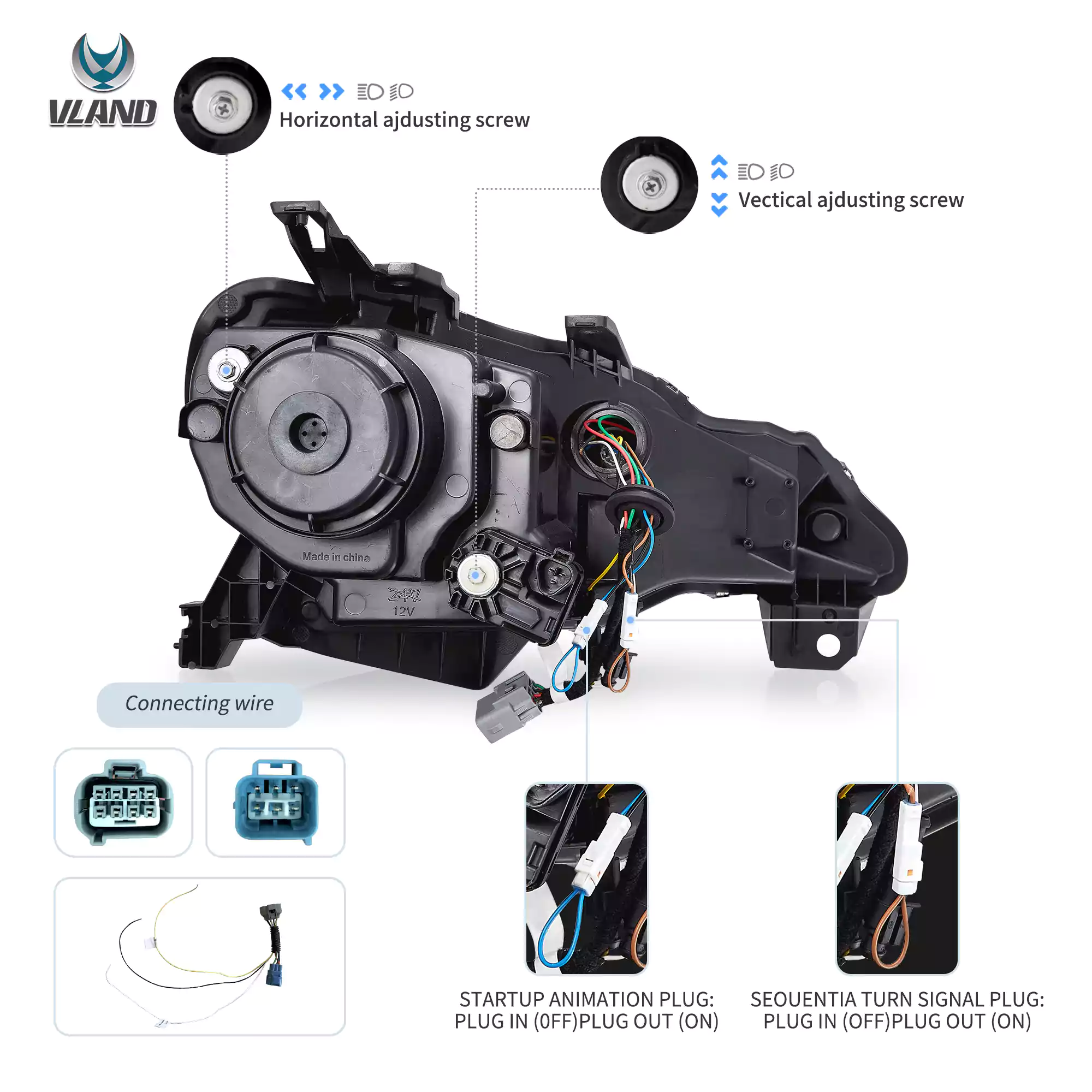 Vland Headlights For 12–21 Toyota 86/GT86, Subaru Brz, Scion Frs W/Triple LED Projector - Image 8