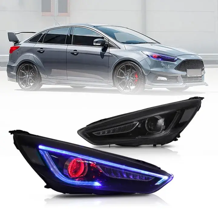 Vland  Headlights For 2015-2018 Ford Focus Dual Beam Lens - Image 3