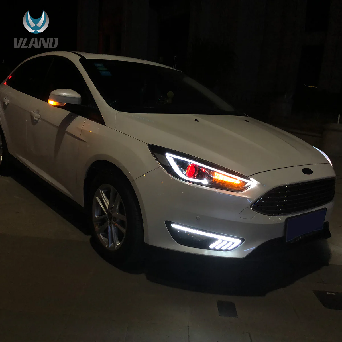 Vland  Headlights For 2015-2018 Ford Focus Dual Beam Lens - Image 7