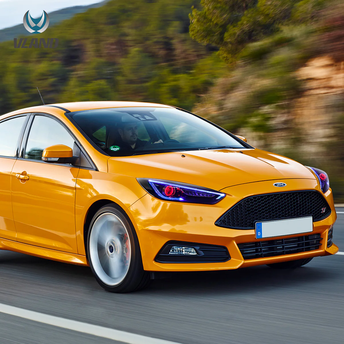 Vland  Headlights For 2015-2018 Ford Focus Dual Beam Lens - Image 8