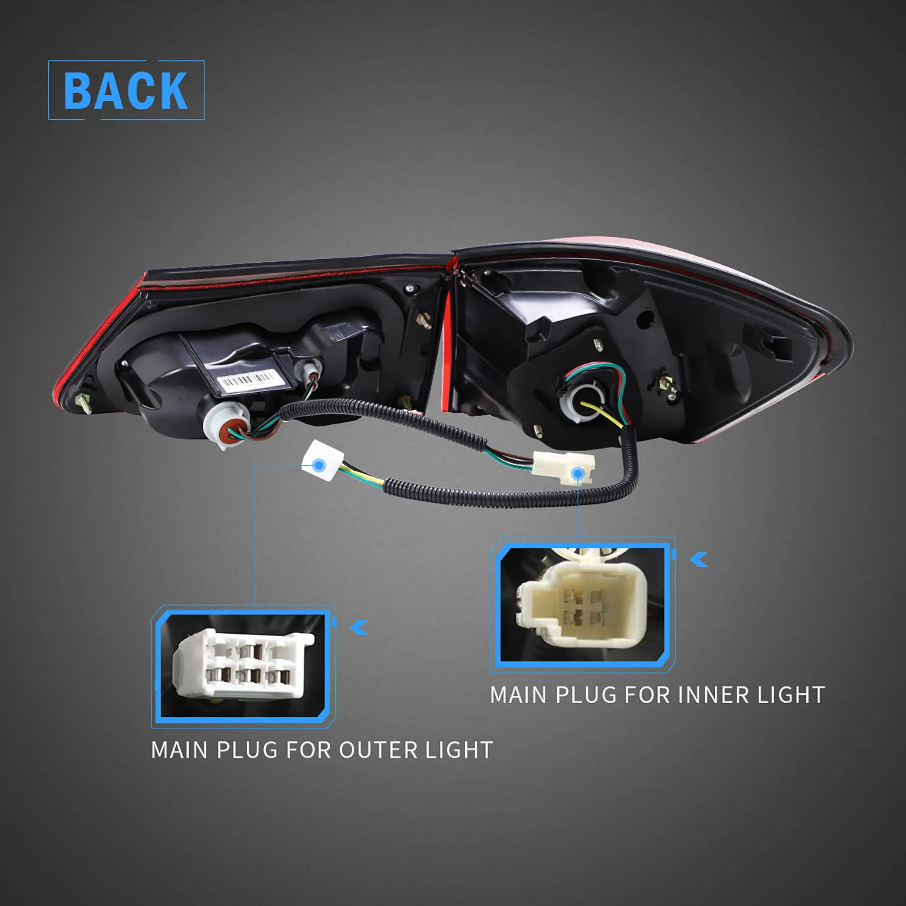 Vland Carlamp LED Tail Lights For Lexus 2006-2012 IS250 IS350 ISF - Image 8