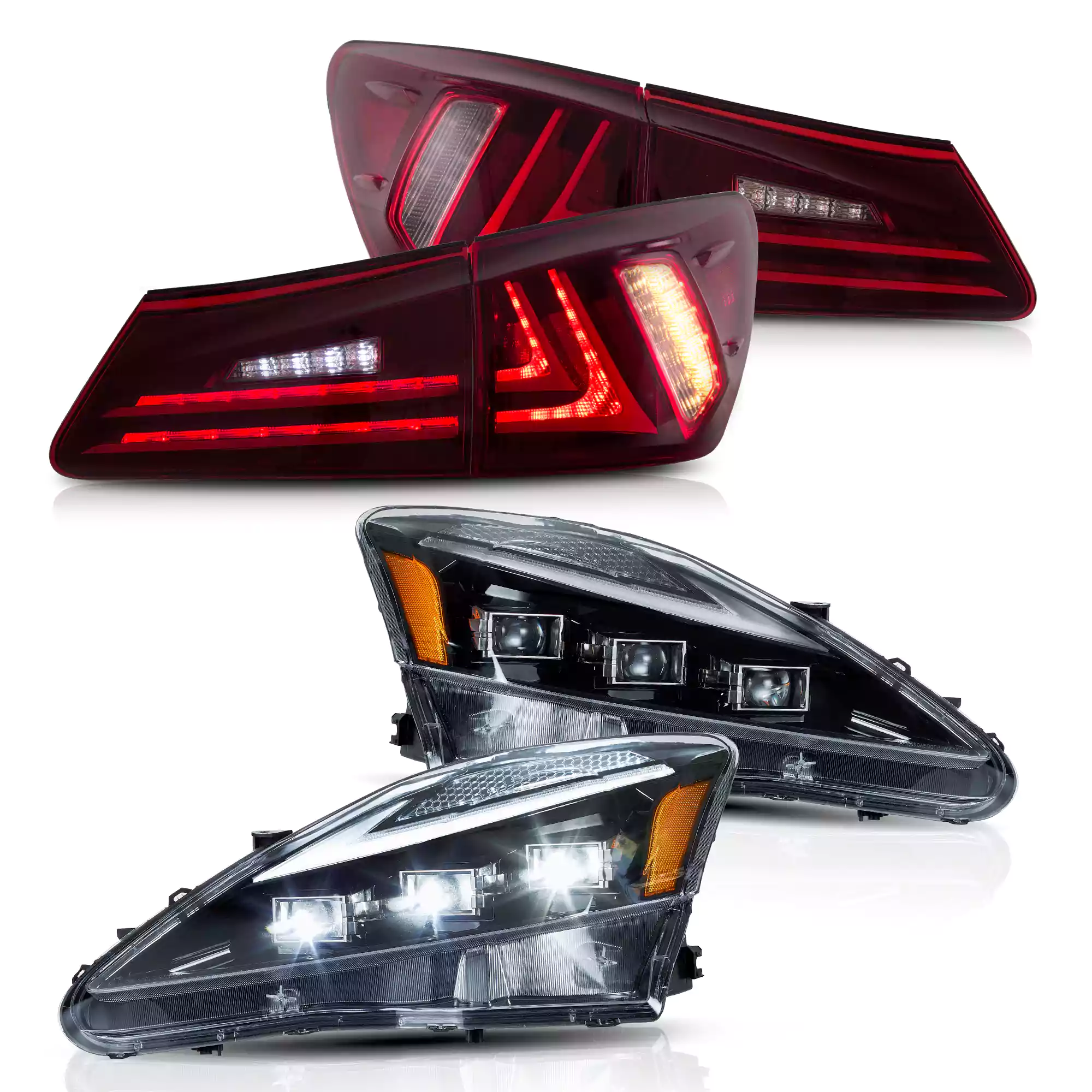 Vland Headlights+Tail Lights For 2006-2014 Lexus IS250 IS350 IS F - Image 3