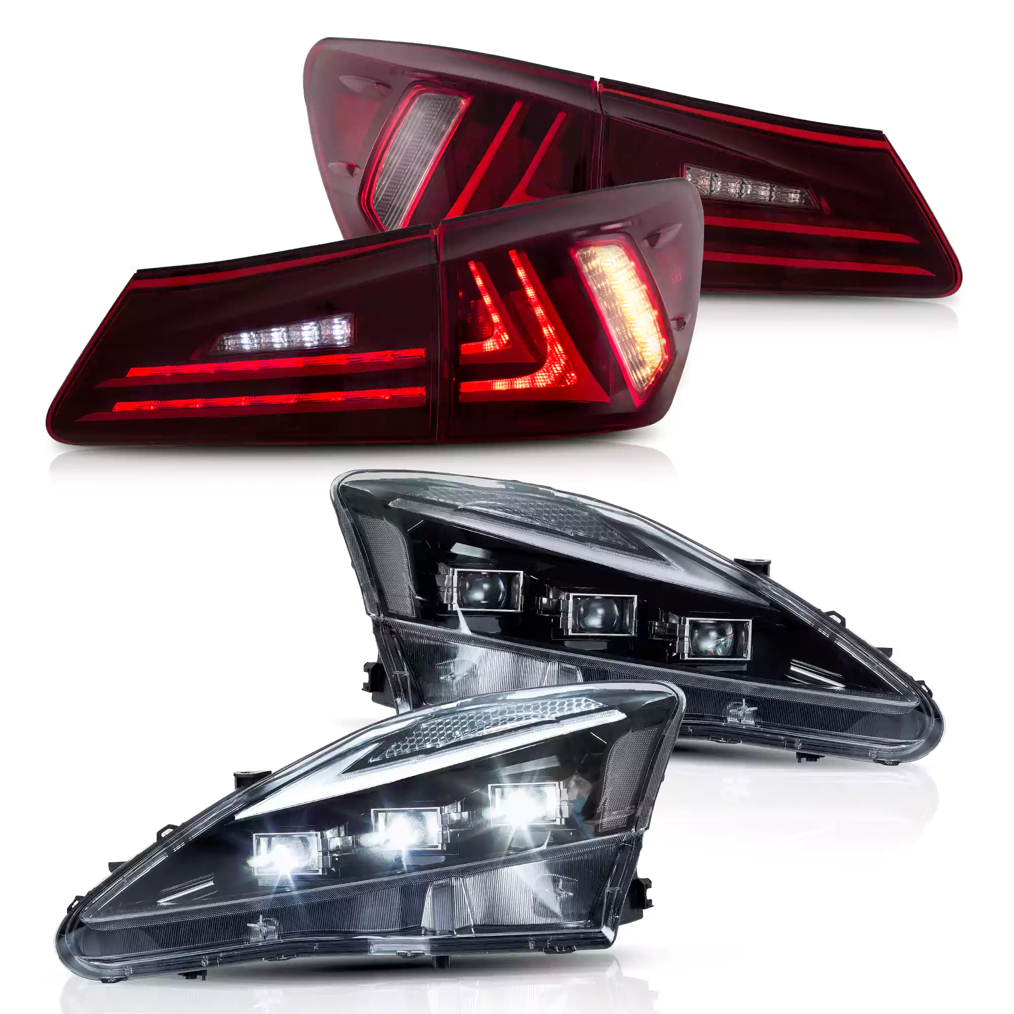 Vland Headlights+Tail Lights For 2006-2014 Lexus IS250 IS350 IS F - Image 4