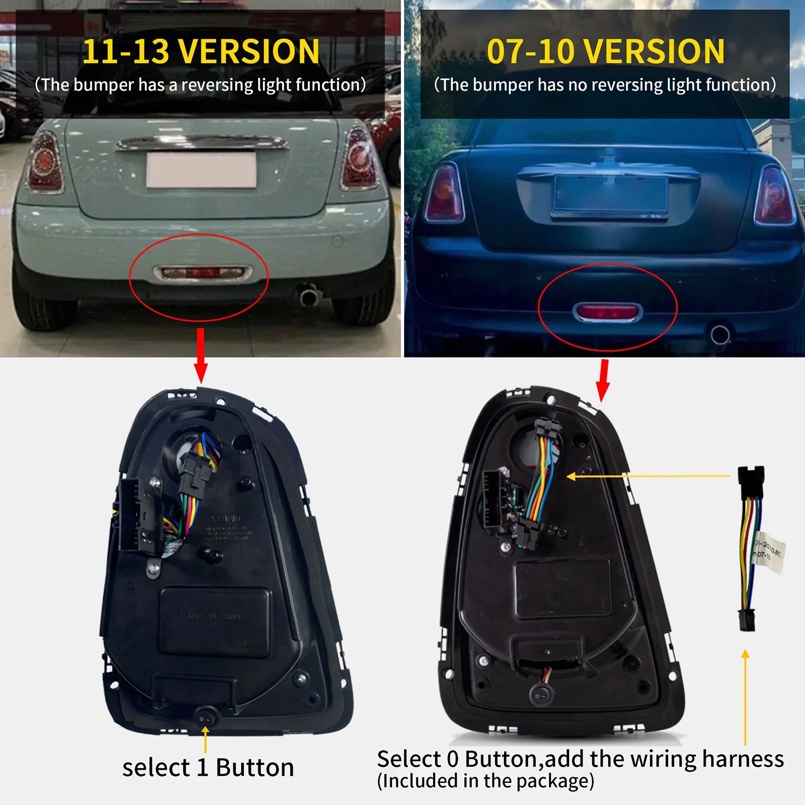 Vland Headlights+Tail Lights For 2007-2013 Mini Cooper R56 R57 R58 R59 [E-mark] - Image 18