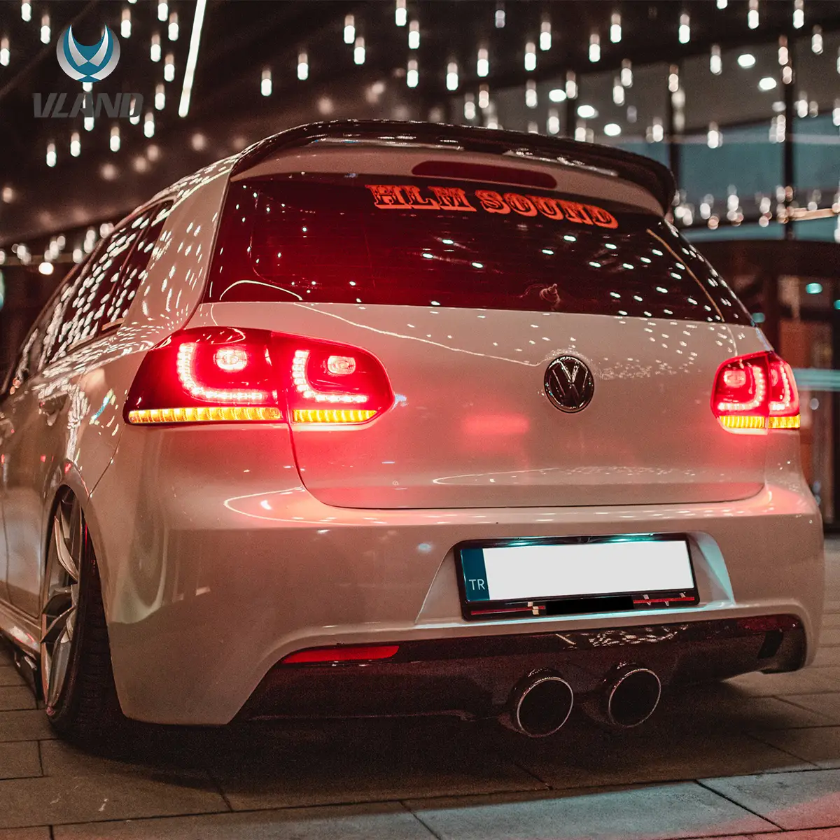 08-12 VW Golf Mk6 Vland LED Aftermarket Tail Lights With Amber Sequential Turn Signal [E-mark] - Image 10