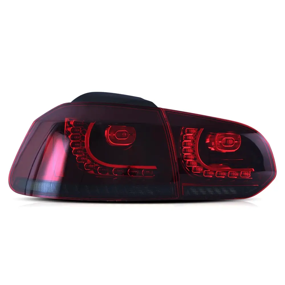 08-12 VW Golf Mk6 Vland LED Aftermarket Tail Lights With Amber Sequential Turn Signal [E-mark] - Image 5