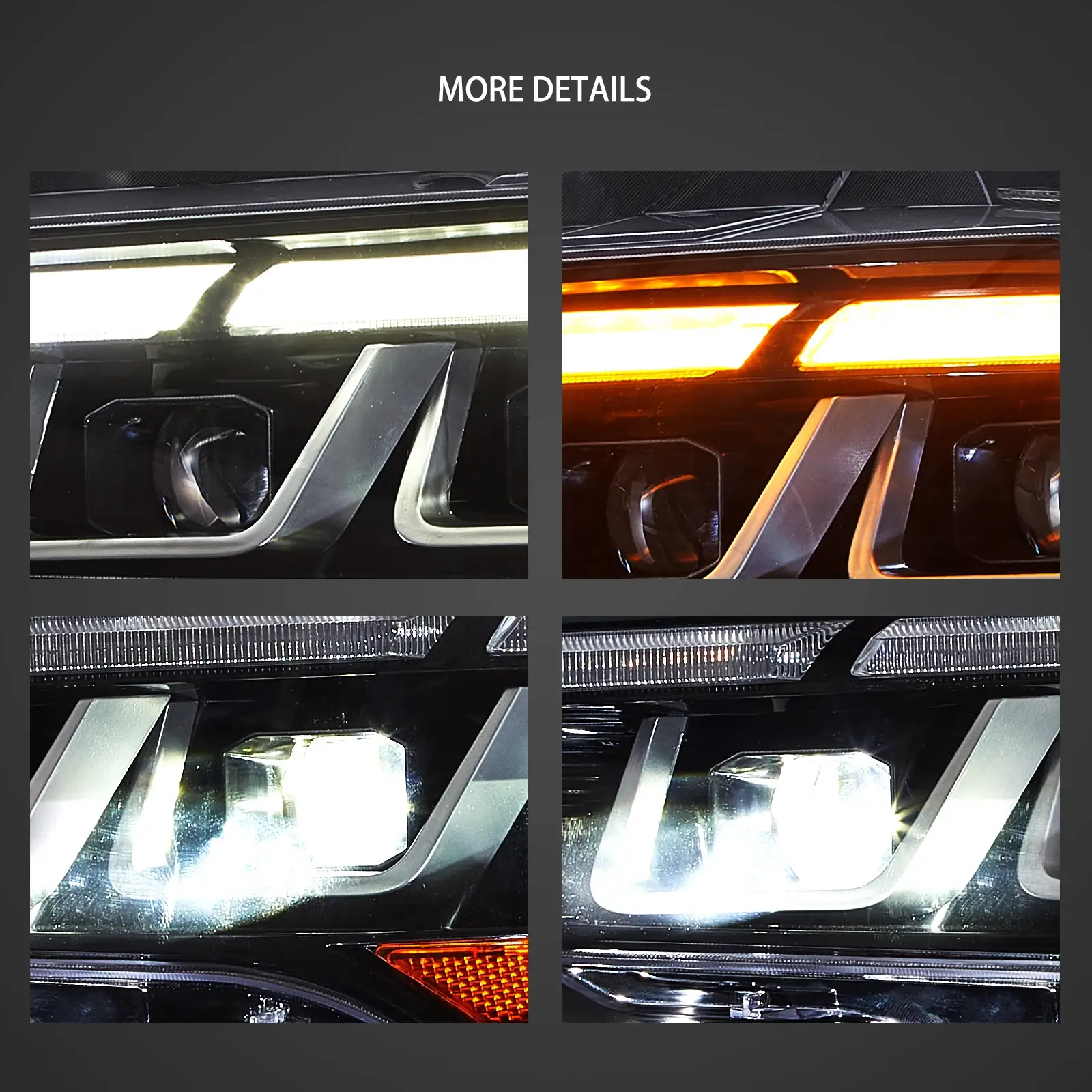 VLAND LED Headlights For Ford Mustang 2018-2023 With Startup Animation L+R - Image 7