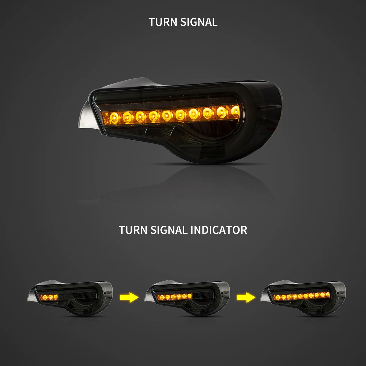 12-20 Toyota 86 GT86 13-20 Subaru BRZ 13-20 Scion FR-S Full LED Tail Lights w/ Sequential Indicators Turn-Vland - Image 4