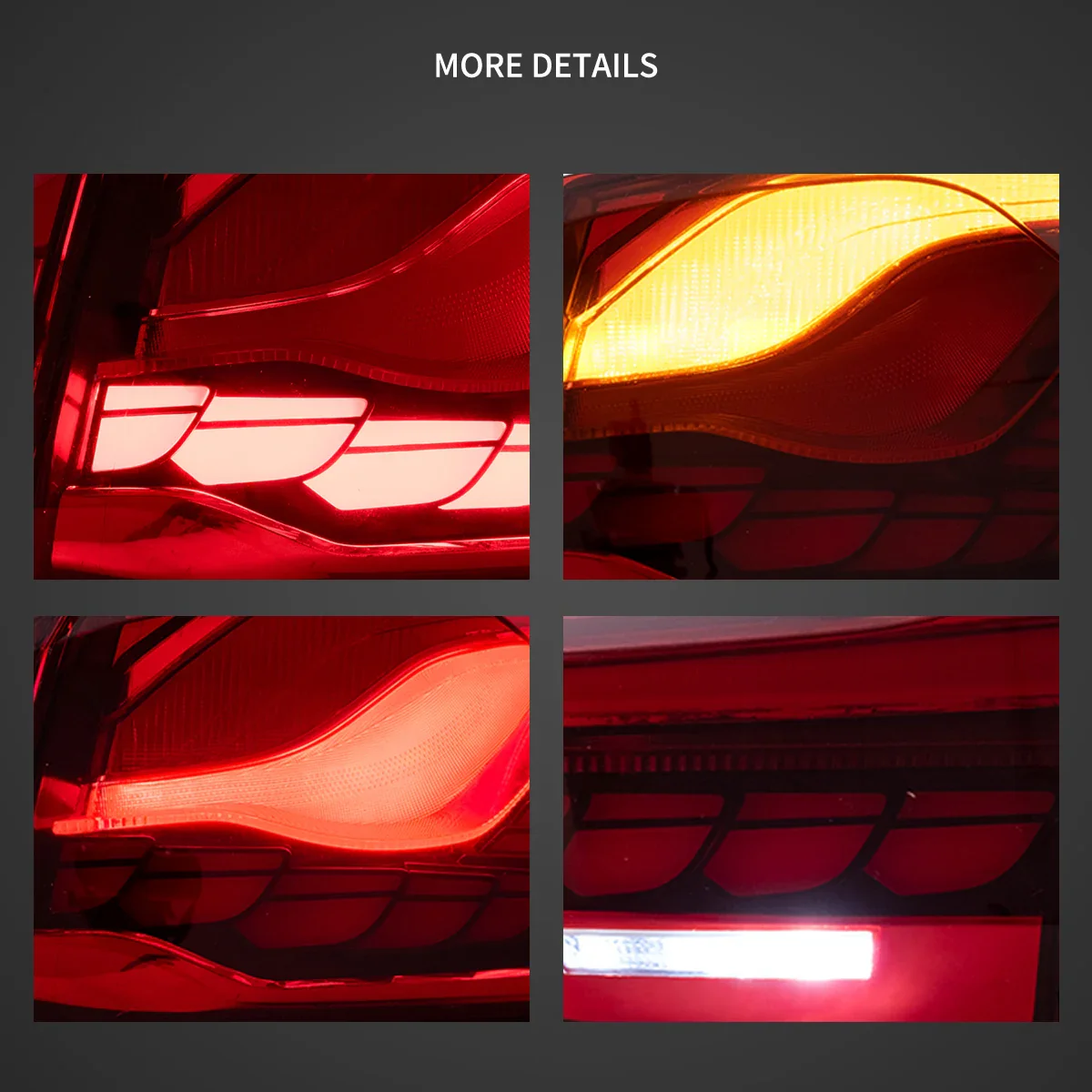 14-20 BMW 4 Series F32 F33 F36 / M4 F82 F83 Vland LED Tail Lights With GTS Style [E-mark] - Image 12