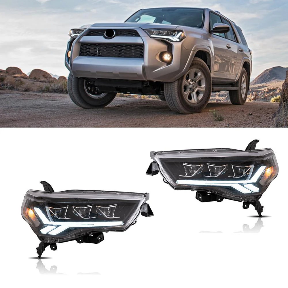 Vland Carlamp LED Projector Headlights For 2014-2024 Toyota 4Runner