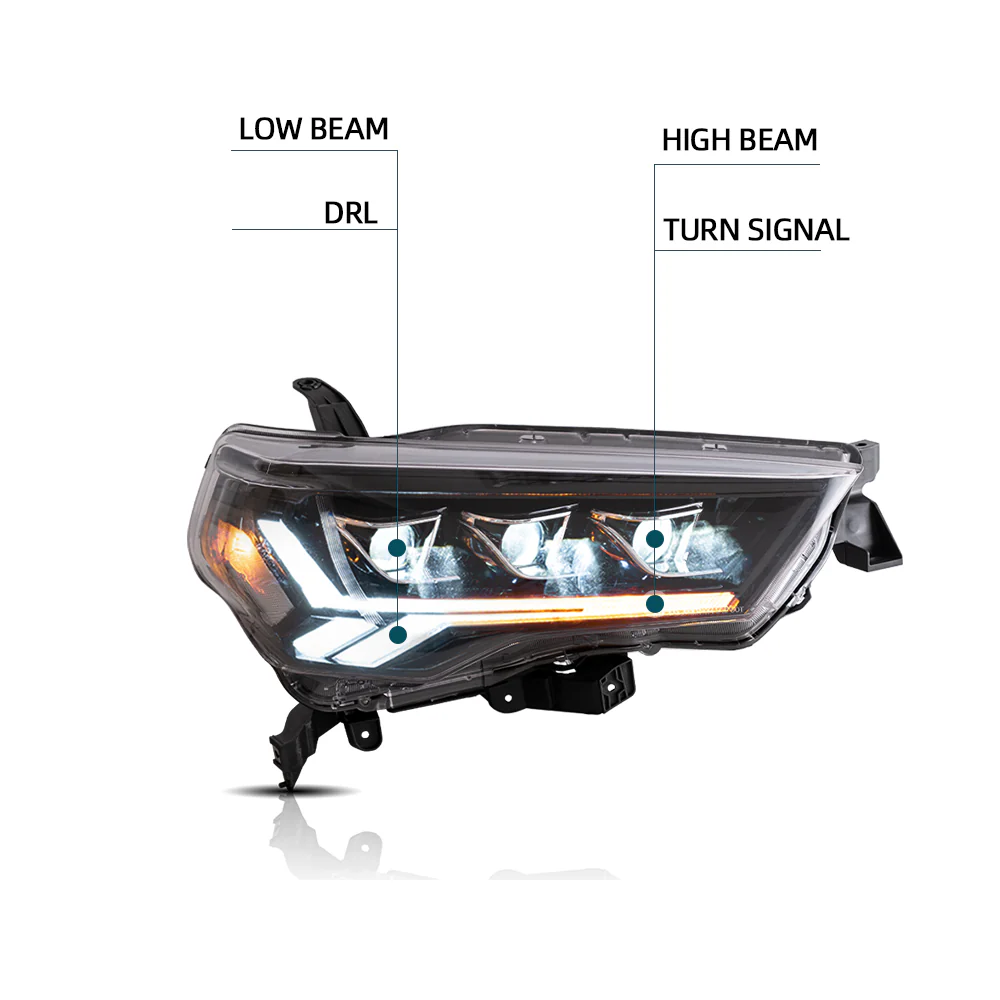 Vland Carlamp LED Projector Headlights For 2014-2024 Toyota 4Runner - Image 5