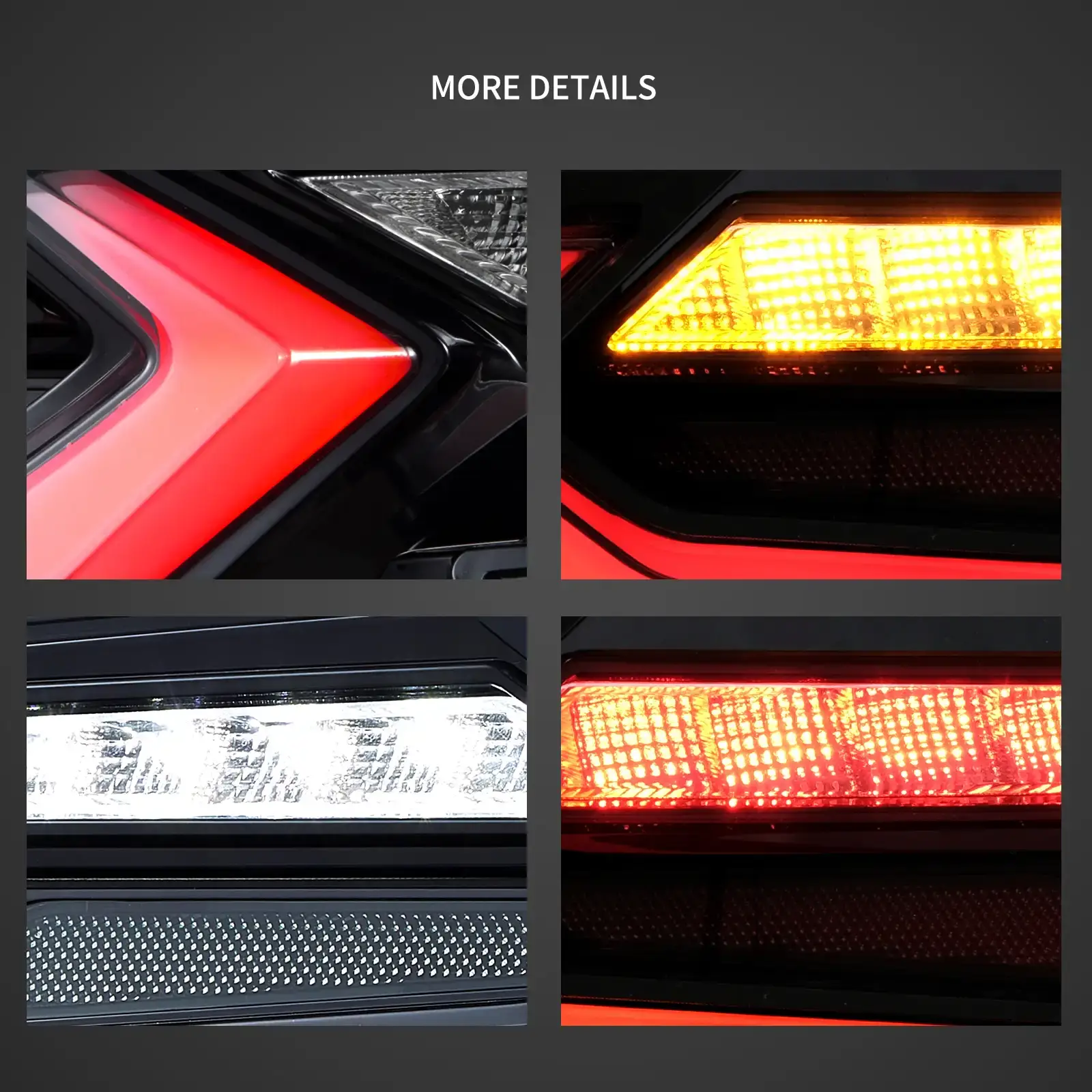 VLAND LED Tail Lights For Chevrolet Chevy Camaro 2019-2024 LS, LT, LT1, SS, ZL1 With Amber Sequential Turn Signal - Image 9