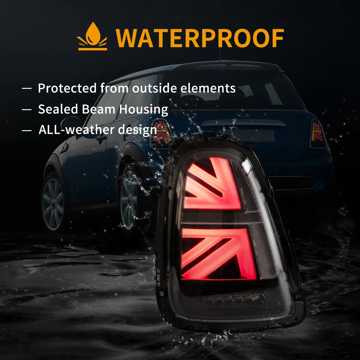 Mini Cooper R56 R57 R58 R59 2007-2013 Vland LED Tail Lights Union Jack [E-mark] - Image 12