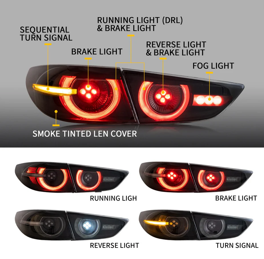VLAND Tail Lights For Mazda 3 Axela Sedan 2019-UP - Image 9